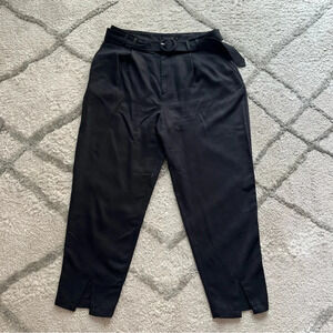 Ted Baker black trousers Ninette High Waist Carrot Leg Pants high rise taper 8